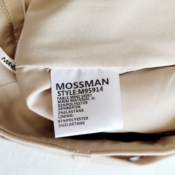 Mossman Fable Pleated Mini Skirt In Neutral Beige School Girl Light Academia - Picture 6 of 8